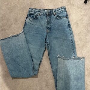 Blue Denim Jeans straight leg